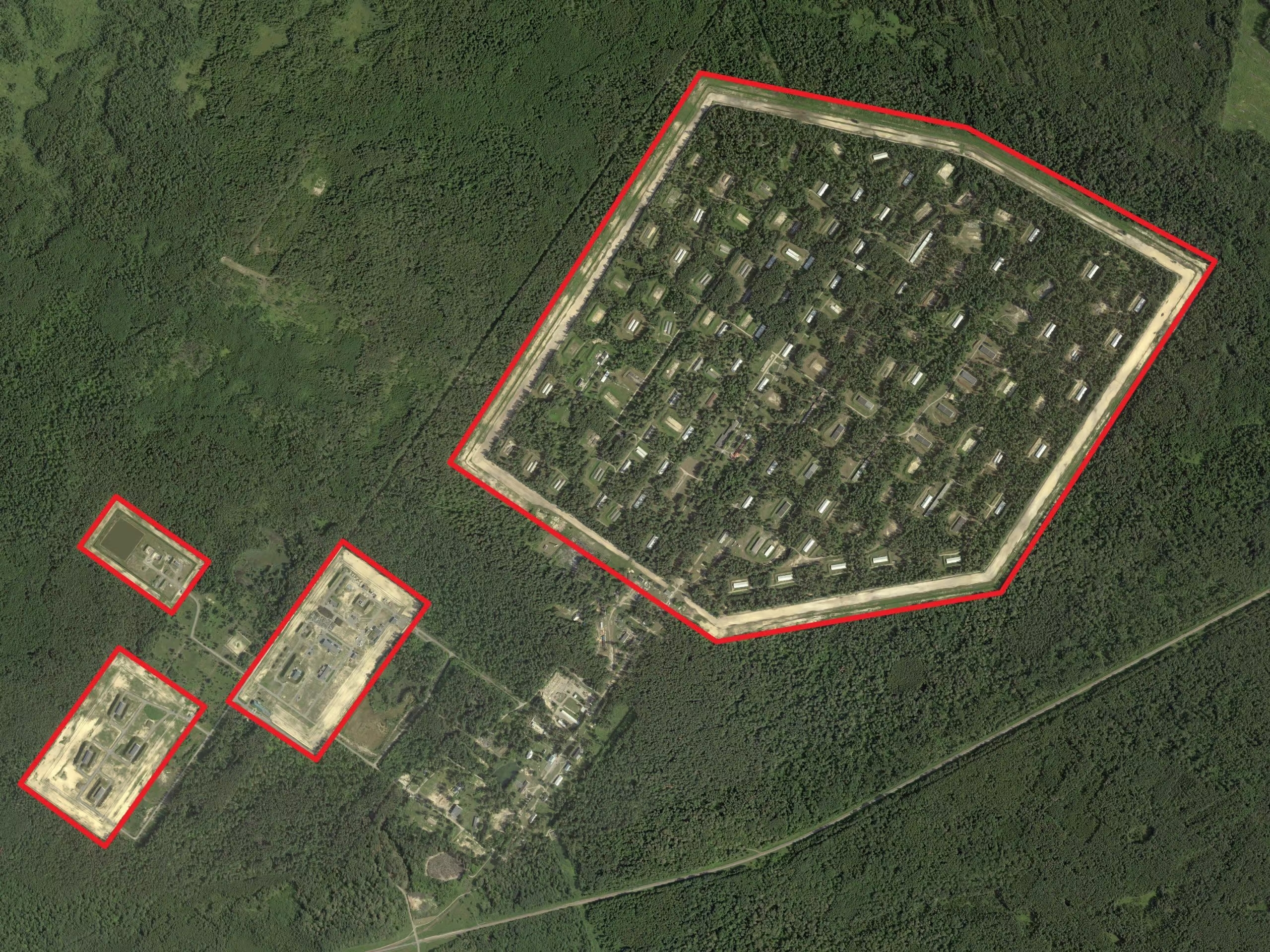 (2) Аэрофотоснимок (2022 год) 43-го арсенала ракет и боеприпасов (в/ч 11724), Добруш